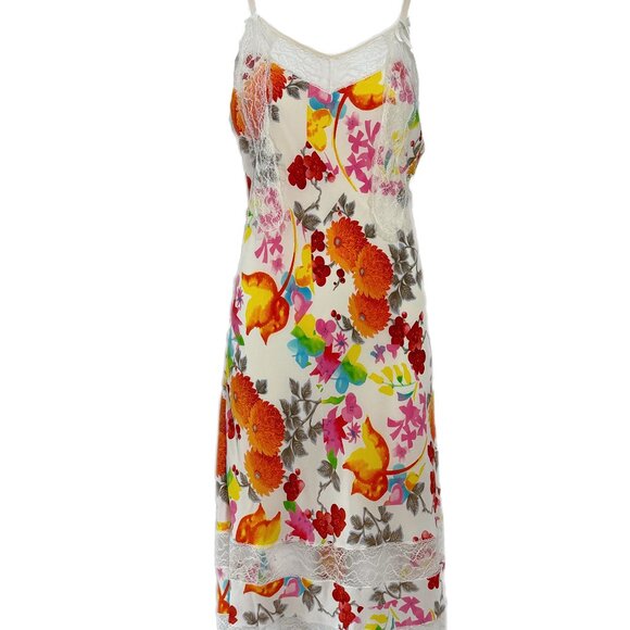 DIOR by JOHN GALLIANO 2006 Vintage Silk Lace Floral Midi Dress - Picture 4 of 11